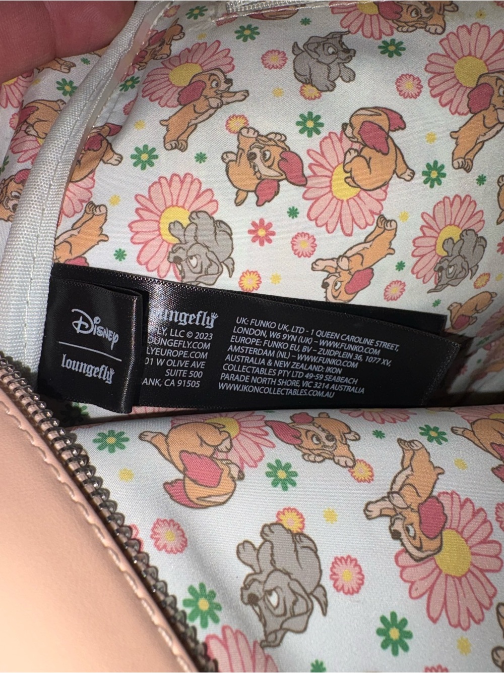 Loungefly Disney Lady and the Tramp Floral Mini Backpack Faux Leather 2023 - Picture 5 of 5